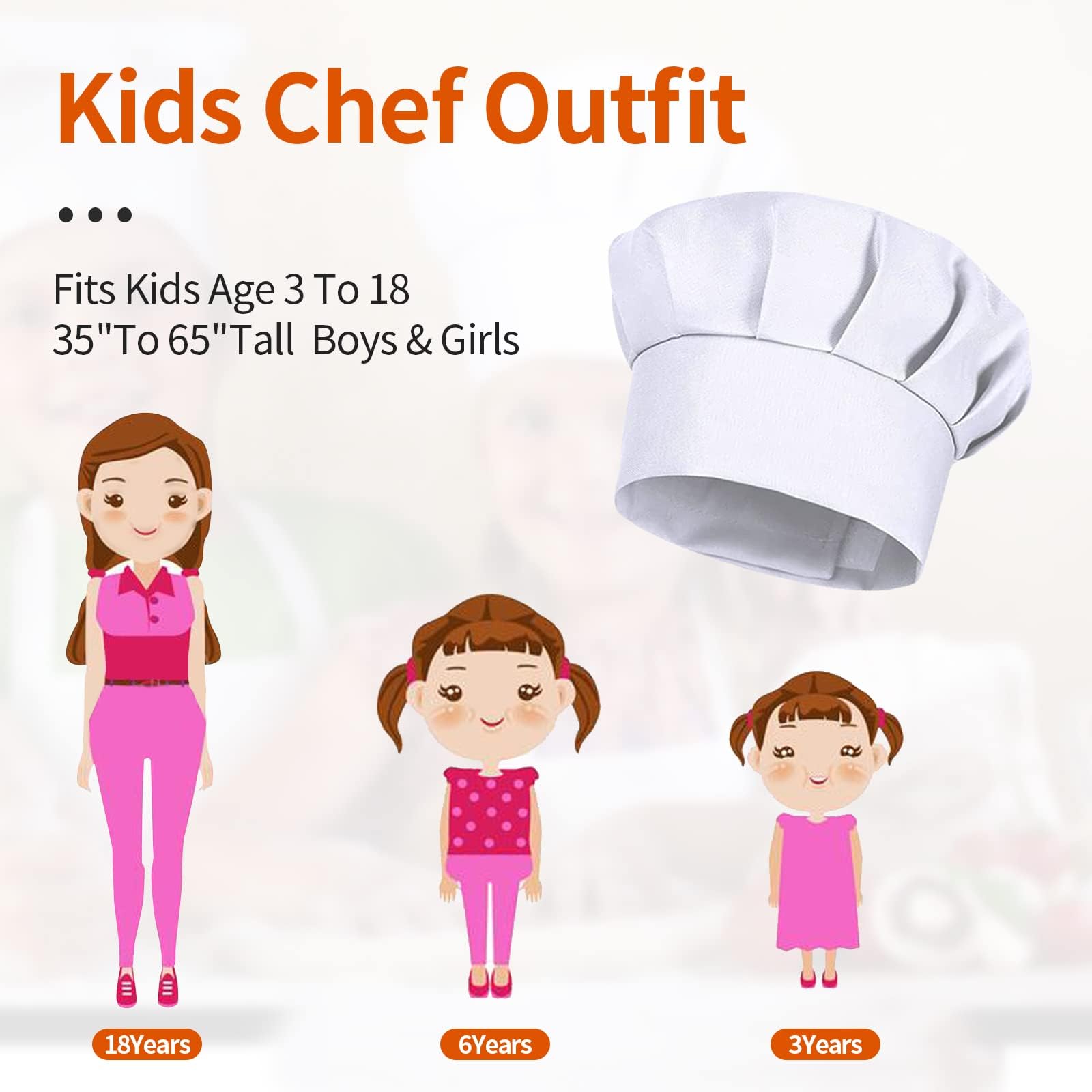 4 Gorros de Chef Blancos para  - Kids Outdoor Kitchen Accessories reseña y precio